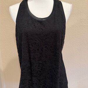 Elegant Black Lace Women's Top Size XL